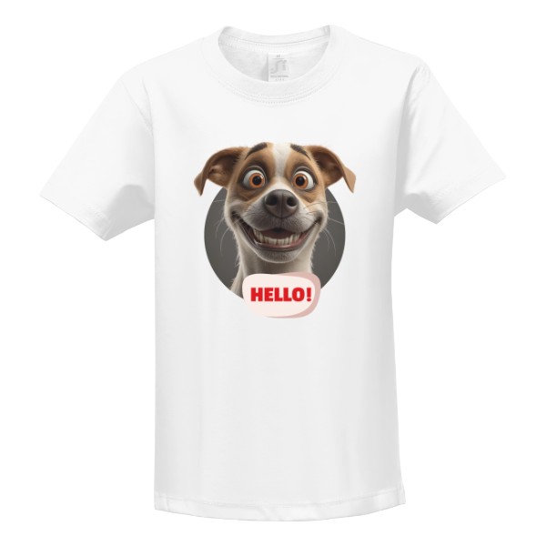 Tričko s potiskem Pes Hello